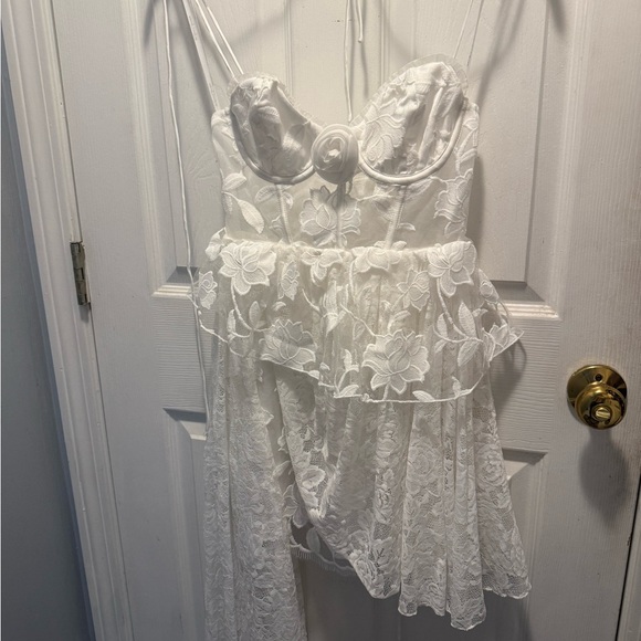 For Love And Lemons White Lace Wedding Dress - Picture 5 of 8